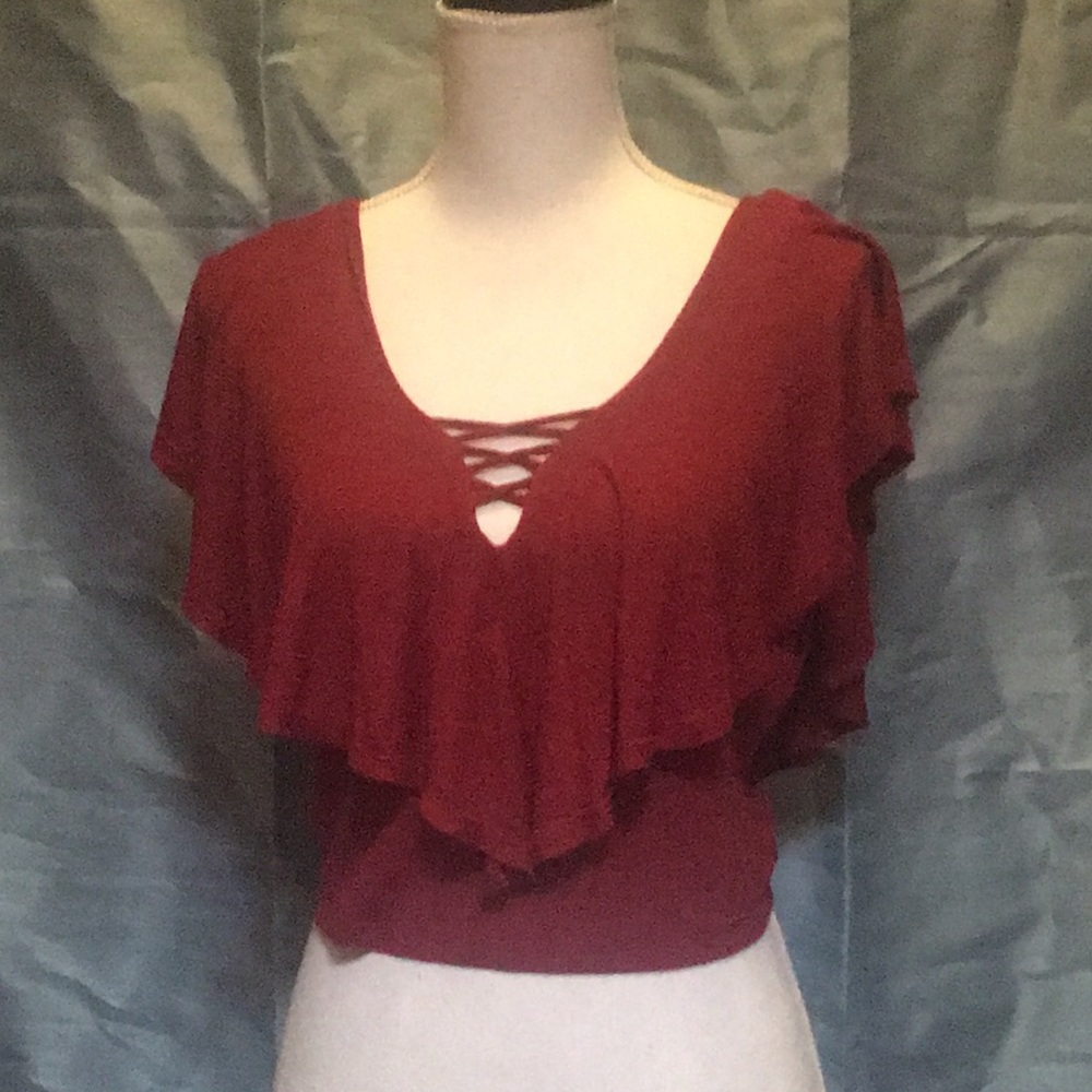 Maroon crop top